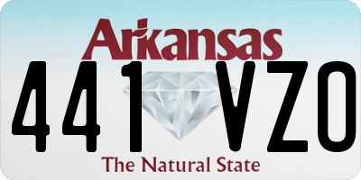 AR license plate 441VZO