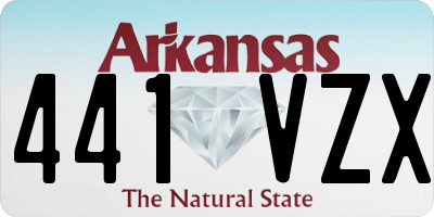 AR license plate 441VZX