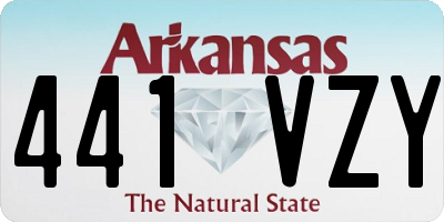 AR license plate 441VZY