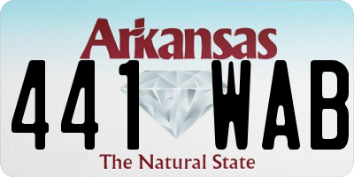 AR license plate 441WAB