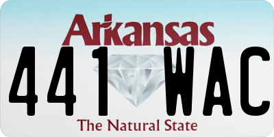 AR license plate 441WAC