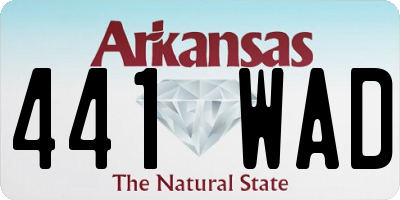 AR license plate 441WAD