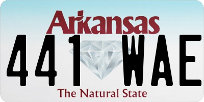AR license plate 441WAE