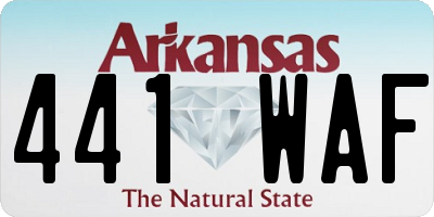 AR license plate 441WAF
