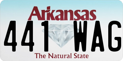 AR license plate 441WAG