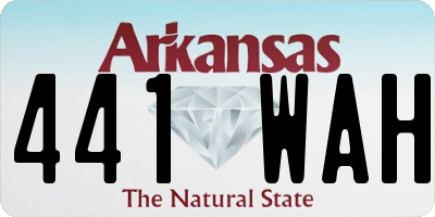 AR license plate 441WAH