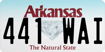 AR license plate 441WAI