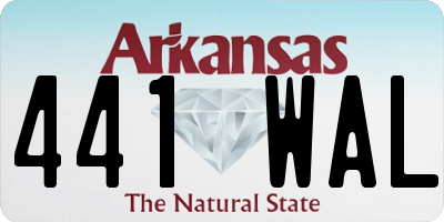 AR license plate 441WAL