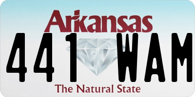 AR license plate 441WAM
