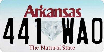 AR license plate 441WAO
