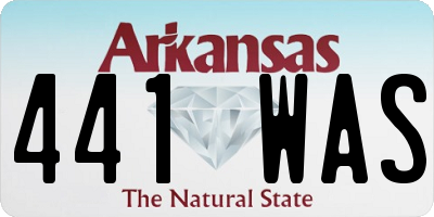 AR license plate 441WAS