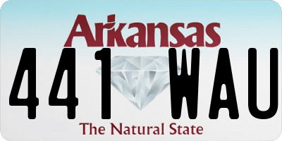 AR license plate 441WAU