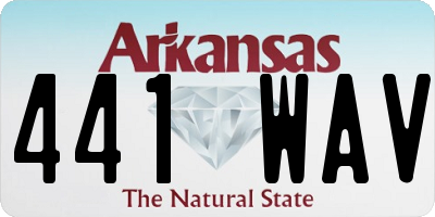 AR license plate 441WAV