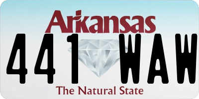AR license plate 441WAW