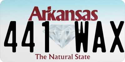 AR license plate 441WAX