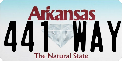 AR license plate 441WAY