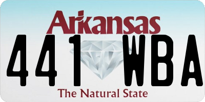 AR license plate 441WBA