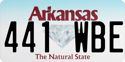 AR license plate 441WBE