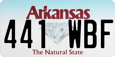AR license plate 441WBF