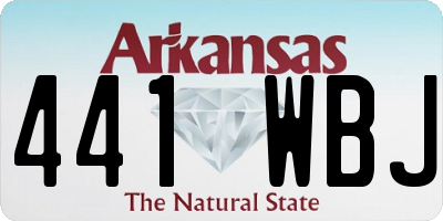 AR license plate 441WBJ