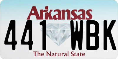 AR license plate 441WBK