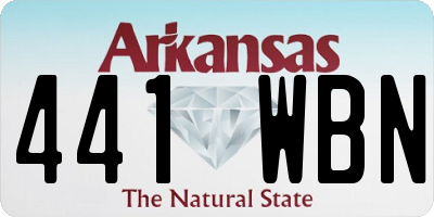 AR license plate 441WBN