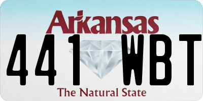 AR license plate 441WBT