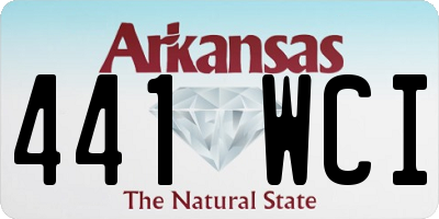 AR license plate 441WCI