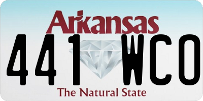 AR license plate 441WCO
