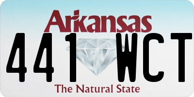 AR license plate 441WCT