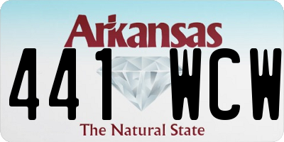 AR license plate 441WCW