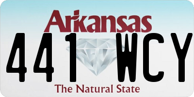 AR license plate 441WCY