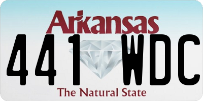 AR license plate 441WDC