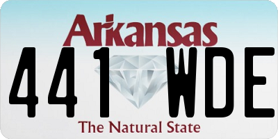 AR license plate 441WDE