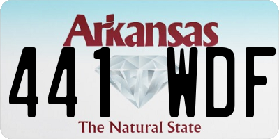 AR license plate 441WDF
