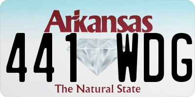 AR license plate 441WDG