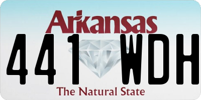 AR license plate 441WDH