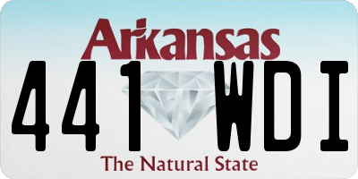 AR license plate 441WDI