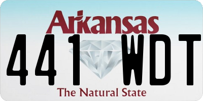 AR license plate 441WDT