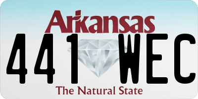 AR license plate 441WEC