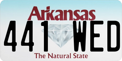 AR license plate 441WED