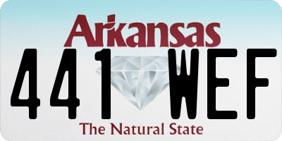 AR license plate 441WEF