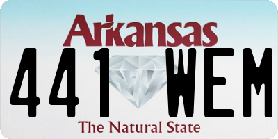 AR license plate 441WEM
