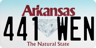 AR license plate 441WEN