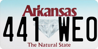 AR license plate 441WEO