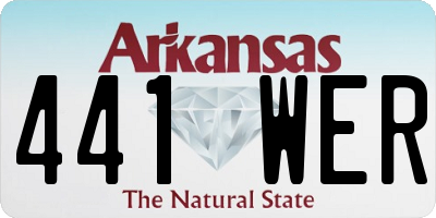 AR license plate 441WER