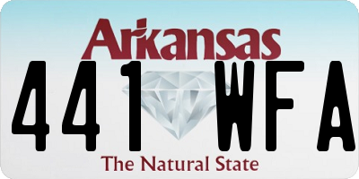 AR license plate 441WFA