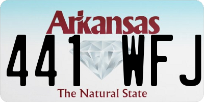 AR license plate 441WFJ