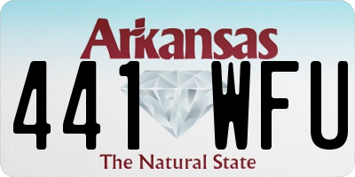 AR license plate 441WFU