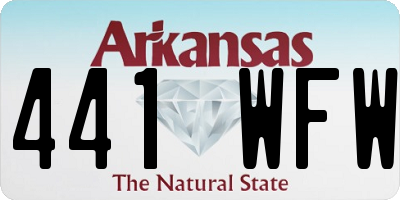 AR license plate 441WFW